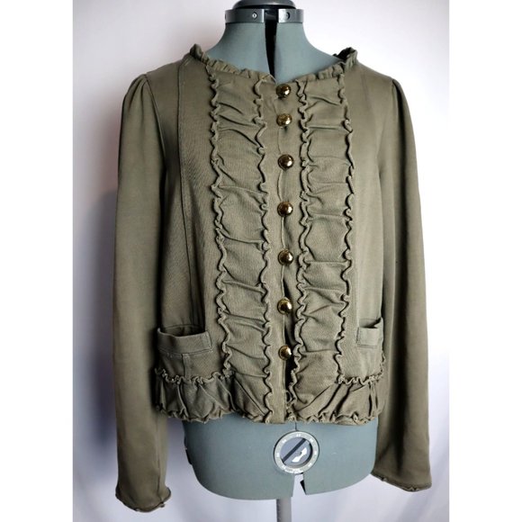Marc by Marc Jacobs SZ L EUC 100% Cotton Military Sweater - Picture 1 of 10